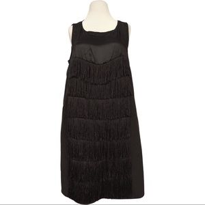 See by Chloe Black Fringe Sleeveless Dress.